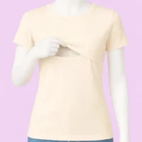 Nursing Top Half Sleeve
بيزك رضاعة نص كم كريمي بيج - امبريلا embrilla