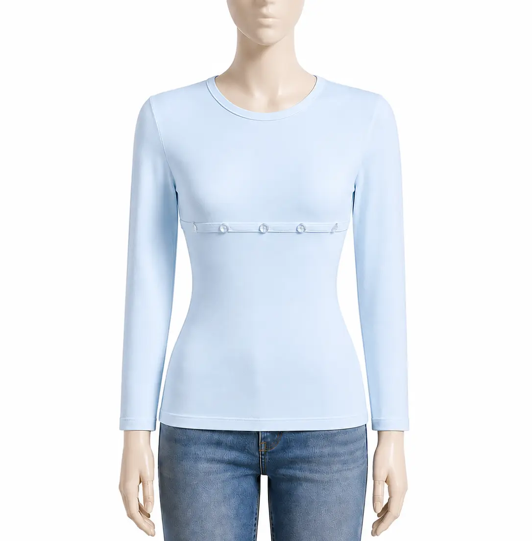 بيزك رضاعه كم بزراير بيبي بلو امبريلا long seleeve nursing top buttons baby blue embrilla بيزك رضاعه كم بزراير بيبي بلو امبريلا long seleeve nursing top buttons baby blue embrilla